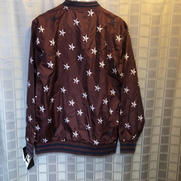 Mens Small Jacket Ball Jacket G-Net Jacket Windbreaker Striped Baseball Jacket - Picture 2 of 8